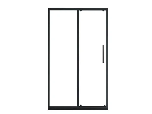 Doucheschuifdeur In Industriele Stijl - Zwart Mat - 120 X 195 Cm - Toroni