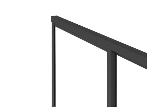 Doucheschuifdeur In Industriele Stijl - Zwart Mat - 120 X 195 Cm - Toroni