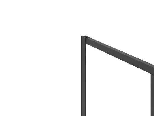 Douchewand Met Draaideur, Mat Zwart, Industriele Stijl - 120 X 80 X 195 Cm - Toroni