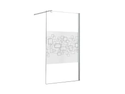 Douchewand Paulina Ii Gezeefdrukt Glas - 90 X 190 Cm