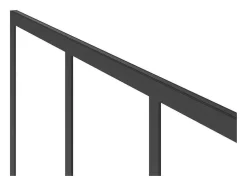 Douchewand Voor Inloopdouche Matzwart Industriele Stijl 100 X 200 Cm Urbanik