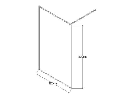 Douchewand Voor Inloopdouche 120 X 200 Cm Goudkleurig Gehard Glas Amberi