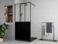 Douchewand Voor Inloopdouche Matzwart Industriele Stijl 100 X 200 Cm Urbanik