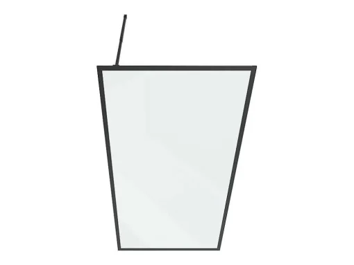 Douchewand Voor Inloopdouche 100 X 200 Cm Matzwart Gehard Glas Amberi