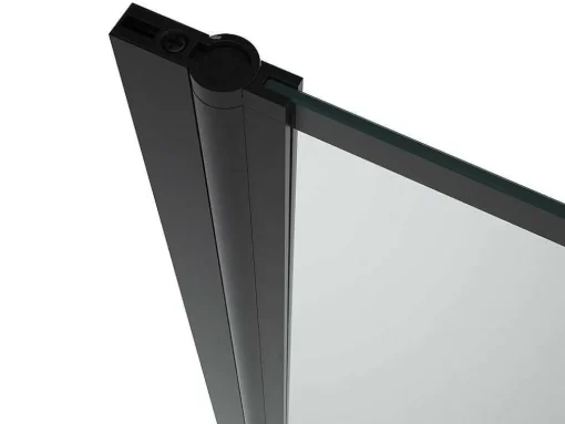Draaibaar Badscherm Mat Zwart Werkplaats-Look - 80 X 140 Cm - Dolana