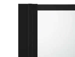 Draaibaar Badscherm Mat Zwart Werkplaats-Look - 80 X 140 Cm - Dolana