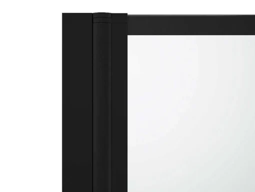 Draaibaar Badscherm Mat Zwart Werkplaats-Look - 80 X 140 Cm - Dolana