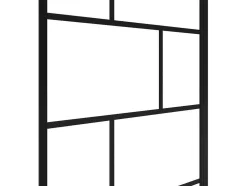 Draaibaar Badscherm Met Industriele Stijl - 80 X 140 Cm - Mat Zwart - Glas - Rivanon