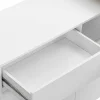 Draaibaar Barmeubel Eldir- 2 Deuren, 1 Lade En 1 Nis - Mdf - Witgelakt & Eiken