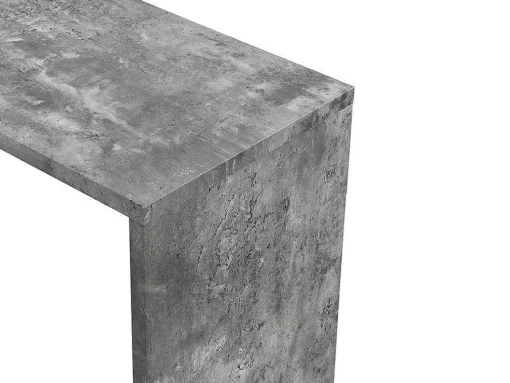 Draaibaar Barmeubel Eldir - 2 Deuren, 1 Lade En 1 Nis - Mdf - Witgelakt & Betonkleur