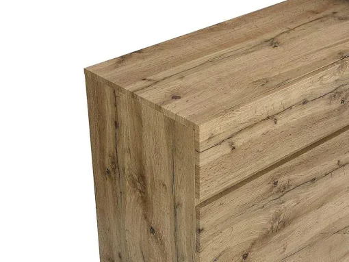 Draaibaar Barmeubel Eldir - 2 Deuren, 1 Lade En 1 Nis - Mdf - Eiken & Zwart