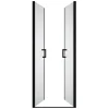 Draaibare Douchedeur - 80 X 195 Cm - Zwart Mat - Gehard Glas - Sarasota