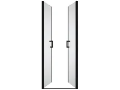Draaibare Douchedeur - 80 X 195 Cm - Zwart Mat - Gehard Glas - Sarasota