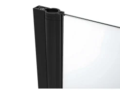 Draaibare Douchedeur - 80 X 195 Cm - Zwart Mat - Gehard Glas - Sarasota