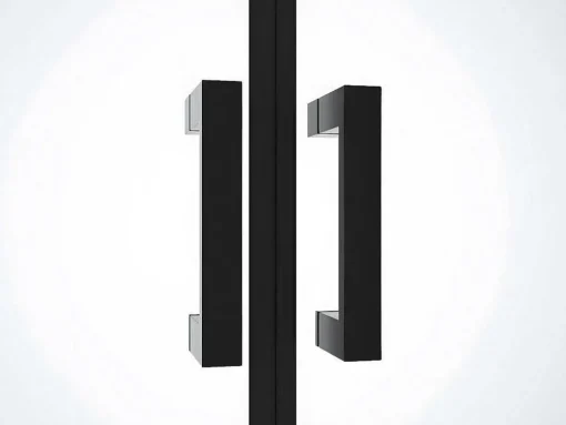 Draaibare Douchedeur - 80 X 195 Cm - Zwart Mat - Gehard Glas - Sarasota