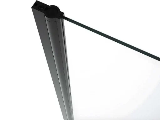 Draaibare Douchedeur - 80 X 195 Cm - Zwart Mat - Gehard Glas - Sarasota