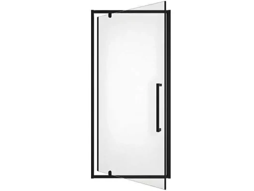 Draaibare Douchedeur Van Matzwart Metaal - Industriele Stijl - 80 X 195 Cm - Tamri