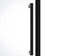 Draaibare Douchedeur Van Matzwart Metaal - Industriele Stijl - 90 X 195 Cm - Tamri