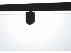 Draaibare Douchedeur Van Matzwart Metaal - Industriele Stijl - 90 X 195 Cm - Tamri