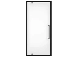 Draaibare Douchedeur Van Matzwart Metaal - Industriele Stijl - 80 X 195 Cm - Tamri