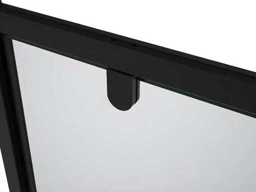 Draaibare Douchedeur Van Matzwart Metaal - Industriele Stijl - 90 X 195 Cm - Tamri