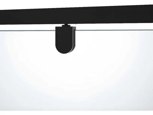 Draaibare Douchedeur Van Matzwart Metaal - Industriele Stijl - 80 X 195 Cm - Tamri