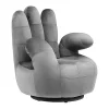 Draaibare Fauteuil Hand Catchy Van Fluweel - Antraciet
