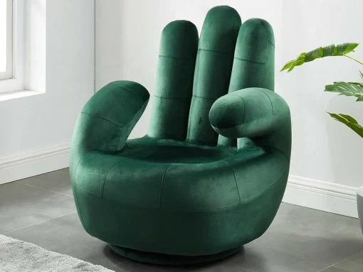 Draaibare Fauteuil Hand Catchy Van Fluweel - Spargroen