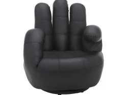 Draaiende Fauteuil Catchy Van Kunstleer - Zwart