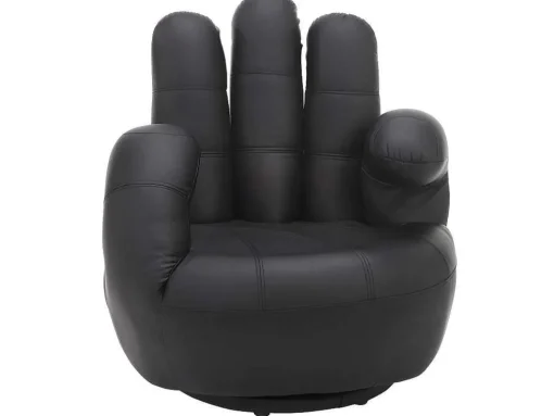 Draaiende Fauteuil Catchy Van Kunstleer - Zwart