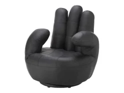Draaiende Fauteuil Catchy Van Kunstleer - Zwart