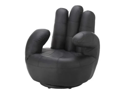 Draaiende Fauteuil Catchy Van Kunstleer - Zwart