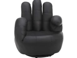 Draaiende Fauteuil Catchy Van Kunstleer - Zwart