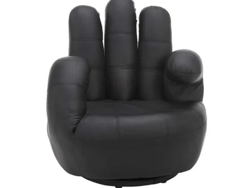 Draaiende Fauteuil Catchy Van Kunstleer - Zwart