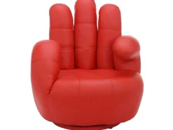 Draaiende Fauteuil Catchy Van Kunstleer - Rood