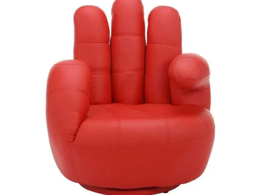 Draaiende Fauteuil Catchy Van Kunstleer - Rood