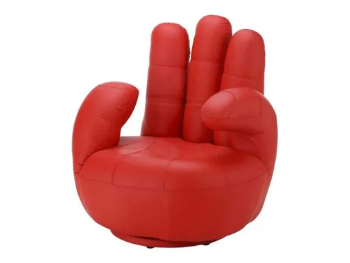 Draaiende Fauteuil Catchy Van Kunstleer - Rood