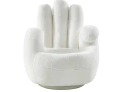 Draaiende Fauteuil Van Imitatiebont Catchy - Wit