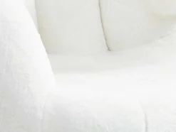 Draaiende Fauteuil Van Imitatiebont Catchy - Wit