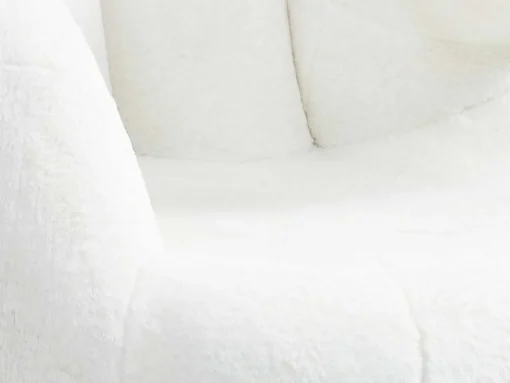 Draaiende Fauteuil Van Imitatiebont Catchy - Wit