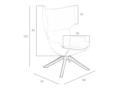 Draaifauteuil In Eco-Leer 5072 Angel Cerda