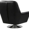 Draaifauteuil Ithaque In Buffelleer - Zwart