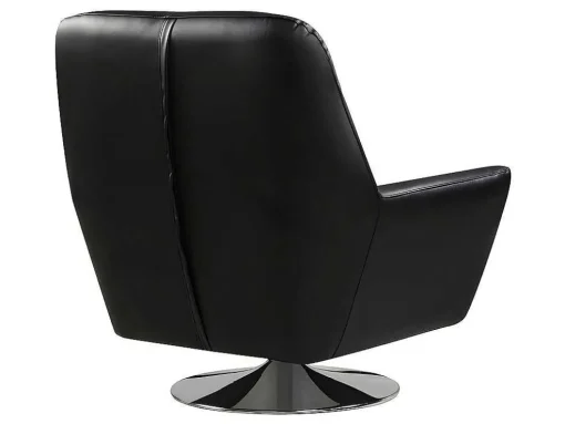 Draaifauteuil Ithaque In Buffelleer - Zwart