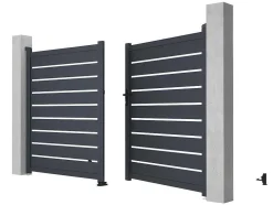 Draaihek Van Aluminium - Antraciet - L305Xh183 Cm - Primo