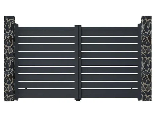 Draaihek Van Aluminium - Antraciet - L305Xh183 Cm - Primo