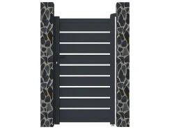 Draaihekje Van Aluminium - Antraciet - L100Xh176 Cm - Primo