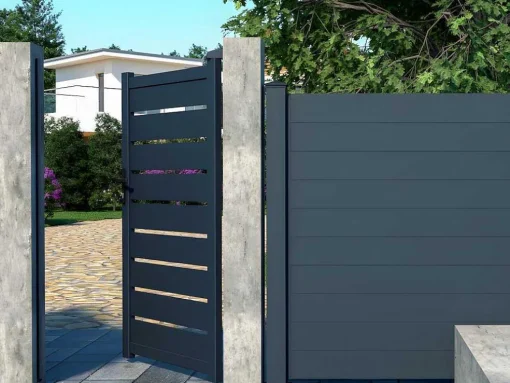 Draaihekje Van Aluminium - Antraciet - L100Xh176 Cm - Primo