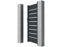 Draaihekje Van Aluminium - Antraciet - L100Xh176 Cm - Primo