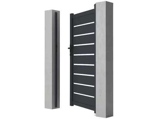 Draaihekje Van Aluminium - Antraciet - L100Xh176 Cm - Primo