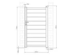 Draaihekje Van Aluminium - Antraciet - L100Xh176 Cm - Primo